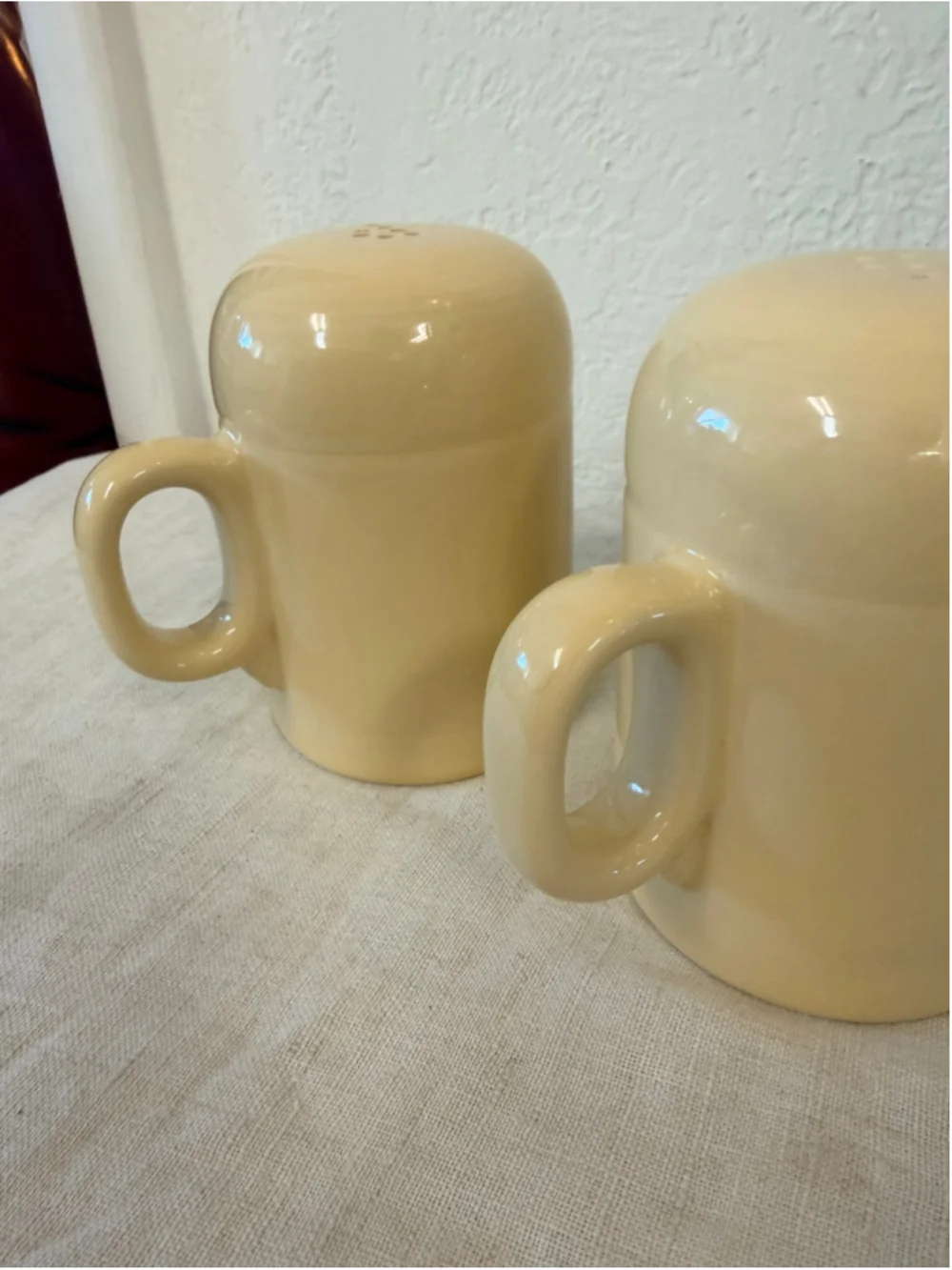 Fiesta Fiestaware Salt and Pepper Shakers Stovetop Rangetop Yellow Retired